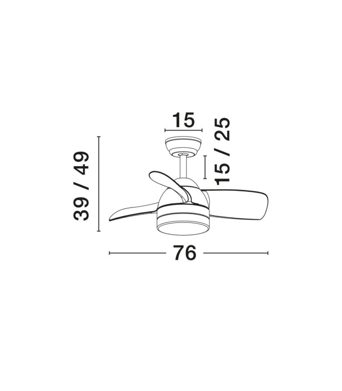 Nerina Ceiling Fan Matt White LED 18W 2190lm 3000-4000-6500K CCT Remote Control-7