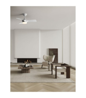 Caelia Ceiling Fan Sandy White Matt White LED 18W 1101lm 3000-4000-6500K CCT Remote Control-2