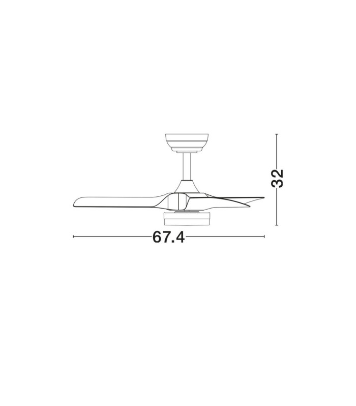 Caelia Ceiling Fan Sandy White Matt White LED 18W 1101lm 3000-4000-6500K CCT Remote Control-7