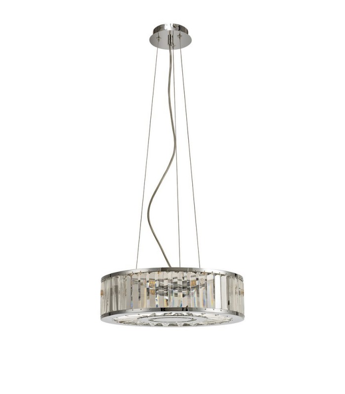 Ceiling Pendant 5 Light Polished Chrome, Crystal - 4