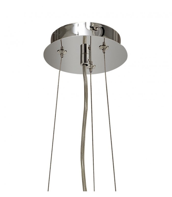 Ceiling Pendant 5 Light Polished Chrome, Crystal - 5