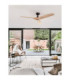 Arcadia Ceiling Fan Black Natural Wood 5 Speeds DC Motor 40W-2