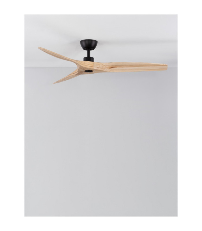 Arcadia Ceiling Fan Black Natural Wood 5 Speeds DC Motor 40W-4