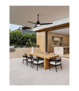 Blowy Ceiling Fan Sandy Black Matt Black Dimmable LED 18W 2190lm IP54 3000-4000-6500K CCT Remote Control-2