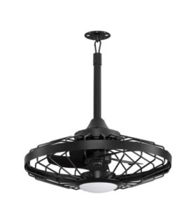 Brizzy Ceiling Fan Sandy Black Matt Black Dimmable LED 17W 1110lm IP54 3000-4000-6500K CCT Remote Control-1