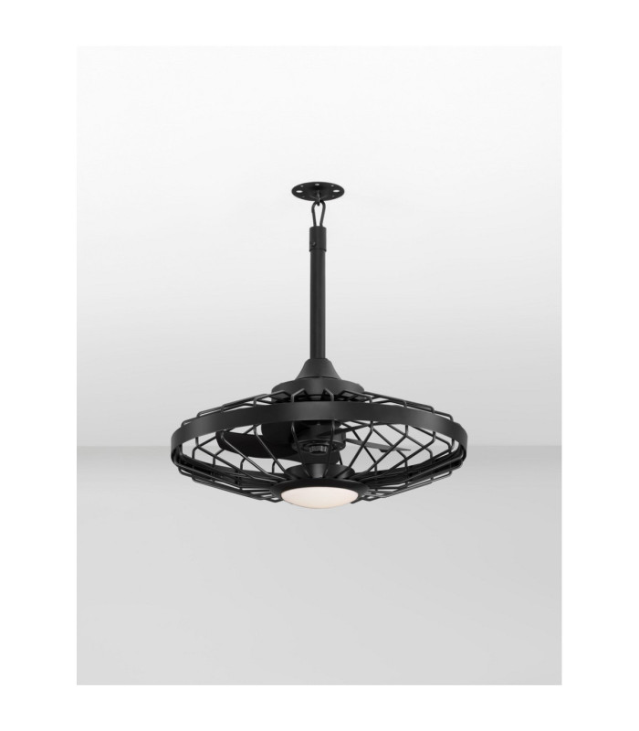 Brizzy Ceiling Fan Sandy Black Matt Black Dimmable LED 17W 1110lm IP54 3000-4000-6500K CCT Remote Control-4