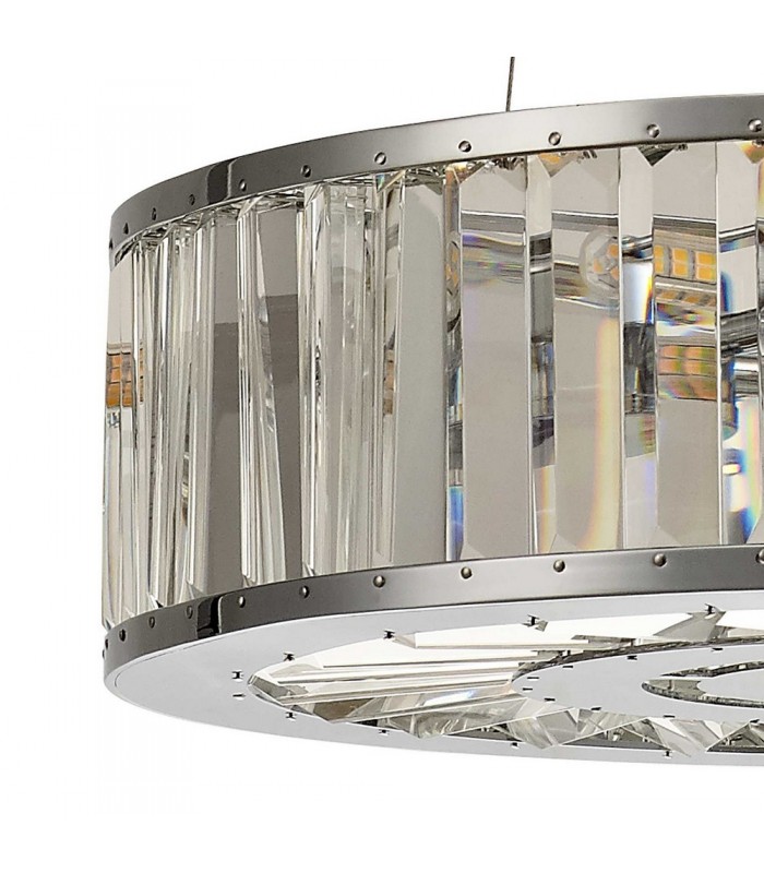 Ceiling Pendant 5 Light Polished Chrome, Crystal - 7