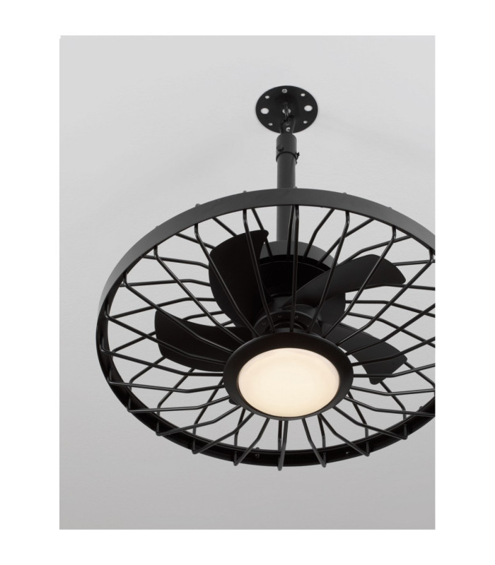 Brizzy Ceiling Fan Sandy Black Matt Black Dimmable LED 17W 1110lm IP54 3000-4000-6500K CCT Remote Control-6