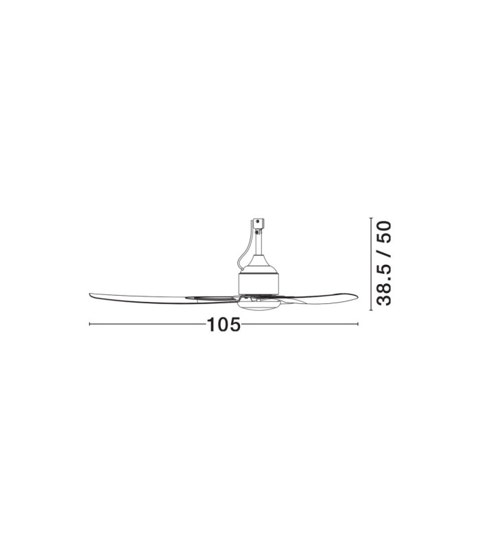 Blowy Ceiling Fan Sandy Black Matt Black Sandy Black Matt Black ABS 6 Speeds DC Motor 47W-6