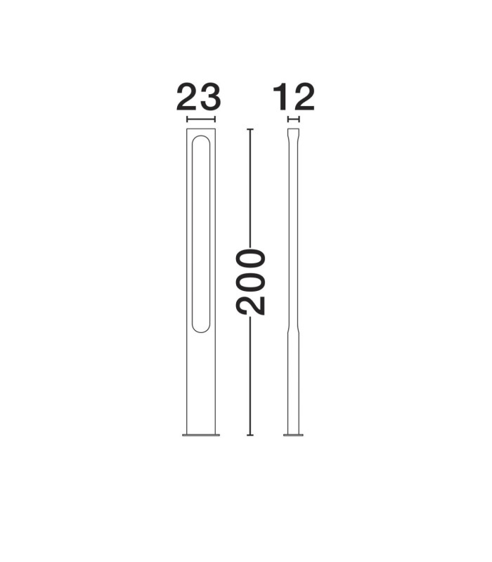 Eta Outdoor Bollard Dark Anthracite LED 21W 1562lm IP65 3000K-9