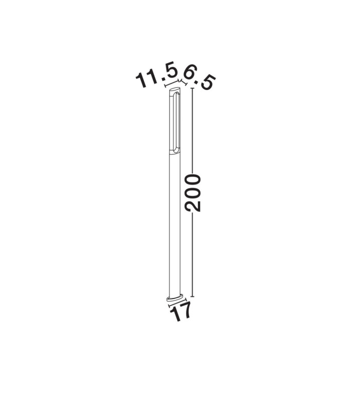 Dira Outdoor Bollard Dark Anthracite LED 11W 472lm IP65 3000K-8