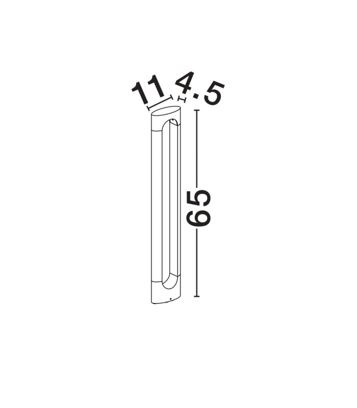 Dira Outdoor Bollard Dark Anthracite LED 6W 257lm IP65 3000K-8