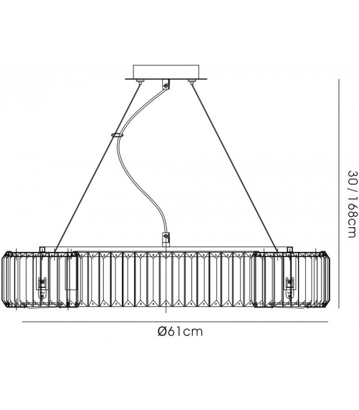 Ceiling Pendant 9 Light Polished Chrome, Crystal - 3