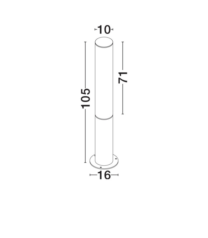 Iman Outdoor Bollard Sandy Black LED 25W 3037lm IP65 3000K-7
