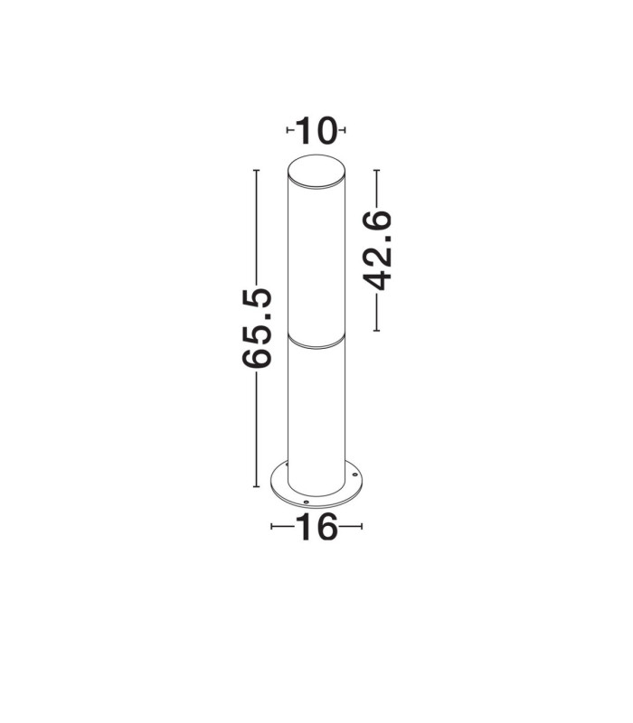 Iman Outdoor Bollard Sandy Black LED 18W 2054lm IP65 3000K-8