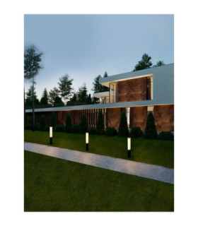Tube Outdoor Bollard Sandy Black LED 14W 643lm IP54 3000K-2