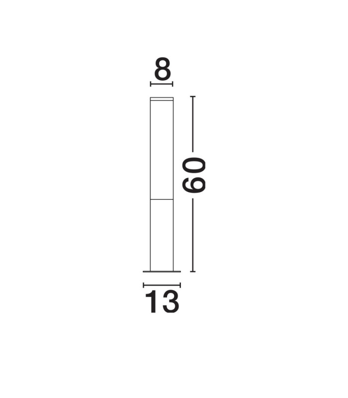 Tube Outdoor Bollard Sandy Black LED 14W 643lm IP54 3000K-8