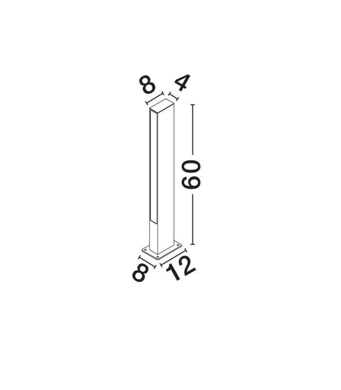 Stor Outdoor Bollard Sandy Black LED 12W 719lm IP65 3000K-7