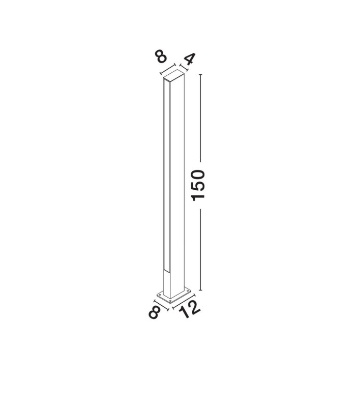 Stor Outdoor Bollard Sandy Black LED 23W 1397lm IP65 3000K-6