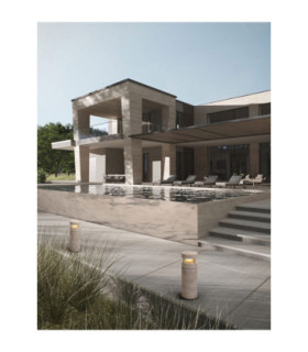 Balma Outdoor Bollard Beige White LED 21W 1005lm IP65 3000K-2