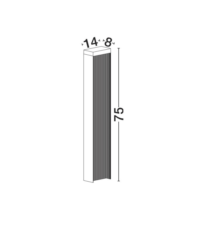 Alley Outdoor Bollard Dark Anthracite LED 8W 365lm IP65 3000K-7