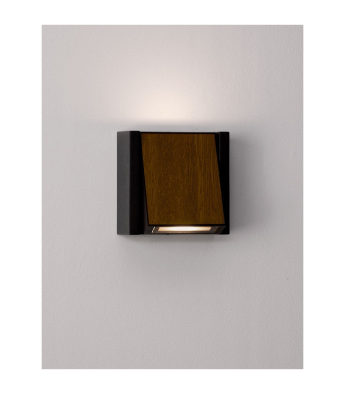 Kioo Outdoor Up Down Wall Lamp Sandy Black LED 10W 775lm IP65 3000K-7