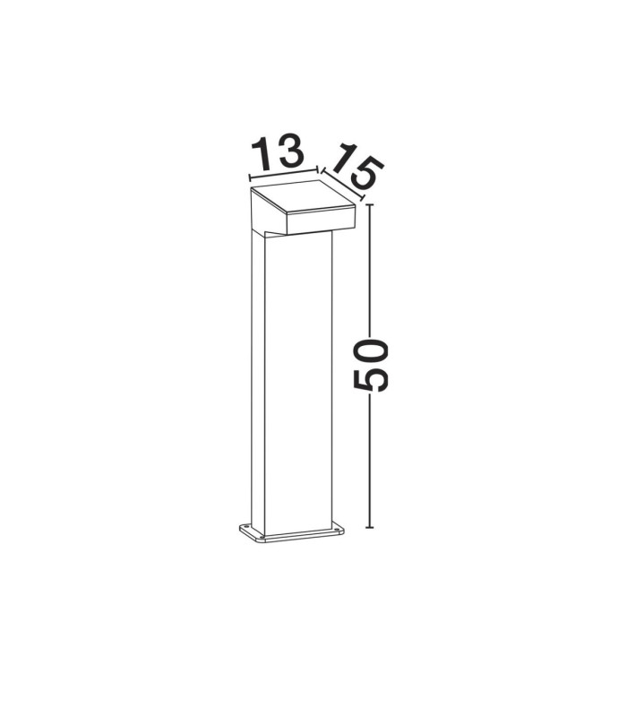 Rob Outdoor Bollard Sandy Black LED 11W 464lm IP65 3000K-6