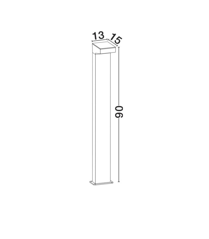 Rob Outdoor Bollard Sandy Black LED 13W 757lm IP65 3000K-7