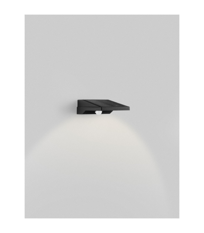 Tek Outdoor Wall Down Lamp Sandy Black LED 1W 5V DC 105lm IP54 3000K Solar PIR Sensor-4