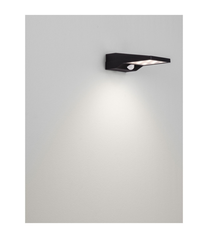 Tek Outdoor Wall Down Lamp Sandy Black LED 1W 5V DC 105lm IP54 3000K Solar PIR Sensor-5