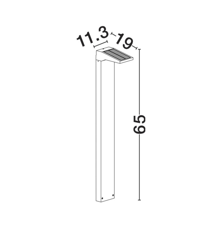 Tek Outdoor Bollard Sandy Black LED 1W 5V DC 105lm IP54 3000K Solar PIR Sensor-8