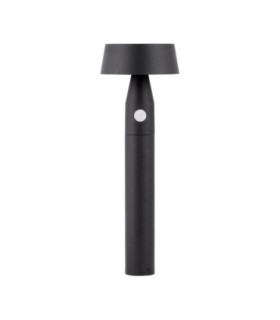 Chiaro Short Outdoor Bollard Sandy Black LED 1W 5V DC 69lm IP54 3000K Solar PIR Sensor-1