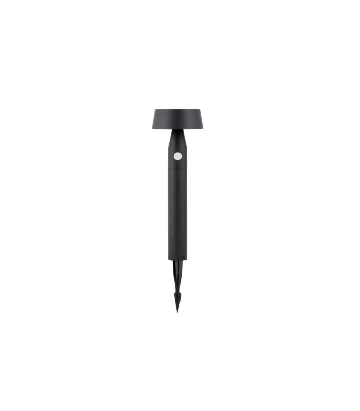 Chiaro Short Outdoor Bollard Sandy Black LED 1W 5V DC 69lm IP54 3000K Solar PIR Sensor-3