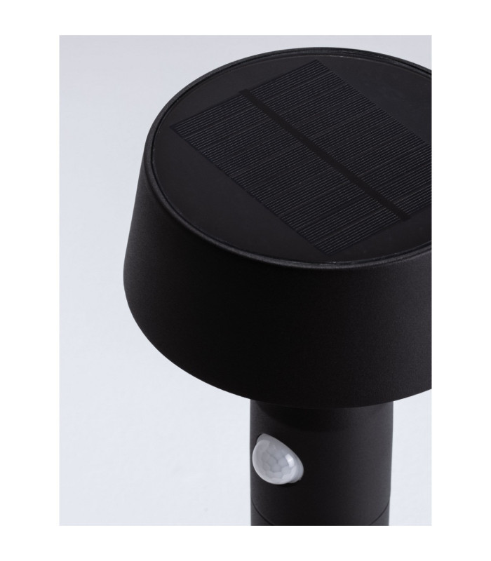 Chiaro Short Outdoor Bollard Sandy Black LED 1W 5V DC 69lm IP54 3000K Solar PIR Sensor-7