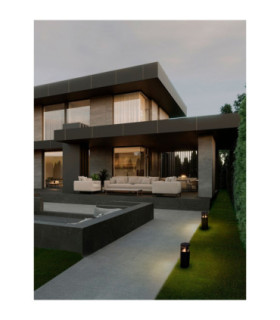Soul 43cm Outdoor Bollard Sandy Black LED 24W 712lm IP65 3000K-2