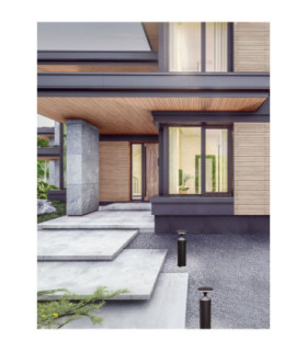 Pistillo 50cm Outdoor Bollard Sandy Black LED 13W 950lm IP65 3000K-2