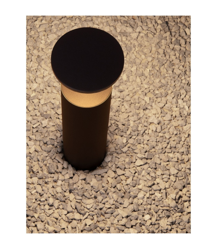 Pistillo 50cm Outdoor Bollard Sandy Black LED 13W 950lm IP65 3000K-6