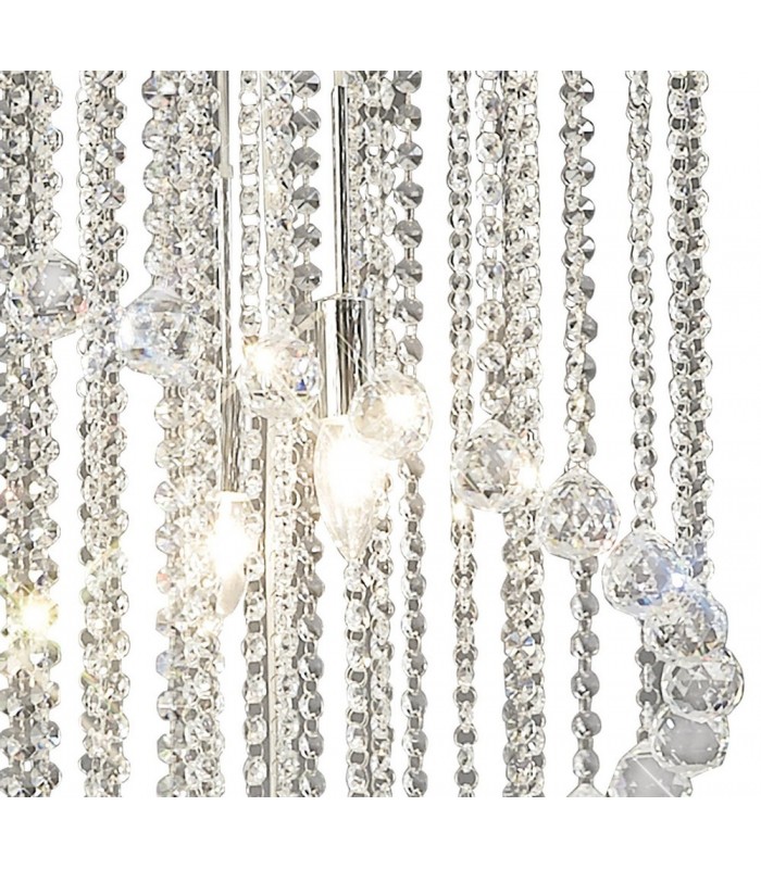 Ceiling Pendant Spiral 9 Light Polished Chrome, Crystal - 7