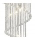 Ceiling Pendant Spiral 9 Light Polished Chrome, Crystal - 9