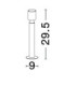 Brot 30cm Outdoor Bollard Sandy Black LED 6W 277lm 3000K IP65-7