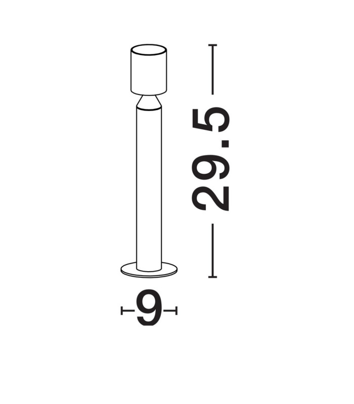 Brot 30cm Outdoor Bollard Sandy Black LED 6W 277lm 3000K IP65-7