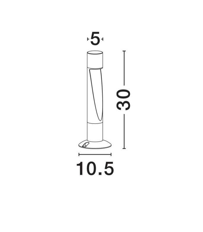 Nooi 30cm Outdoor Bollard Dark Anthracite LED 6W 185lm IP65 3000K-7