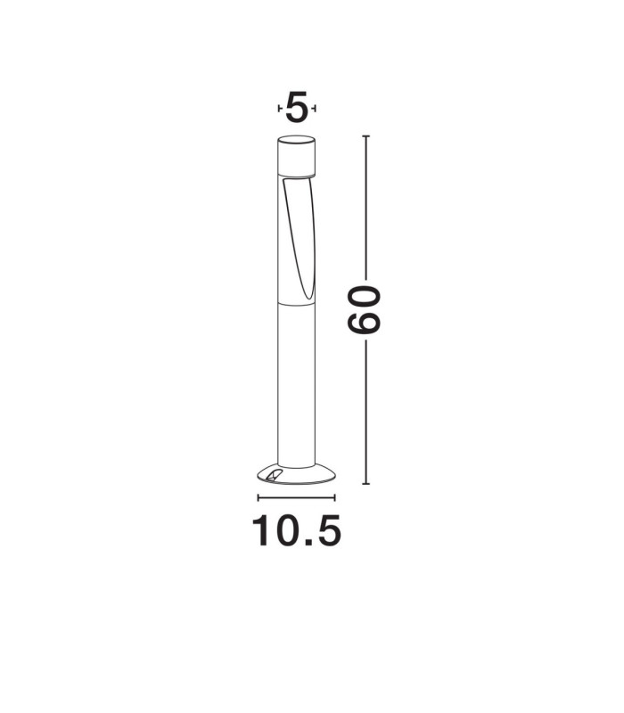Nooi 60cm Outdoor Bollard Dark Anthracite LED 6W 185lm IP65 3000K-8