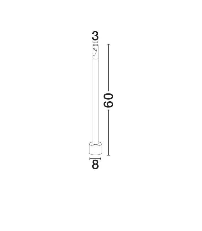 Luxor Outdoor Bollard Sandy Black LED 4W 143lm 3000K IP65-6