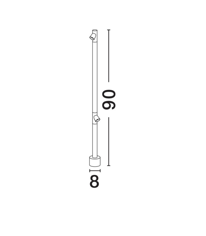 Lord Outdoor Bollard Sandy Black LED 8W 356lm 3000K IP65-6