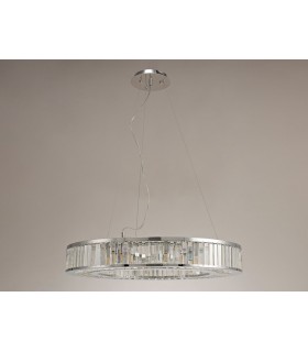 Ceiling Pendant 10 Light Polished Chrome, Crystal - 2