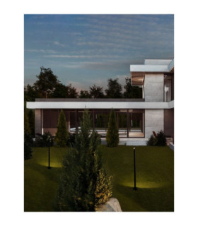 Luxor Outdoor Bollard Sandy Black LED 9W 378lm 3000K IP65-2
