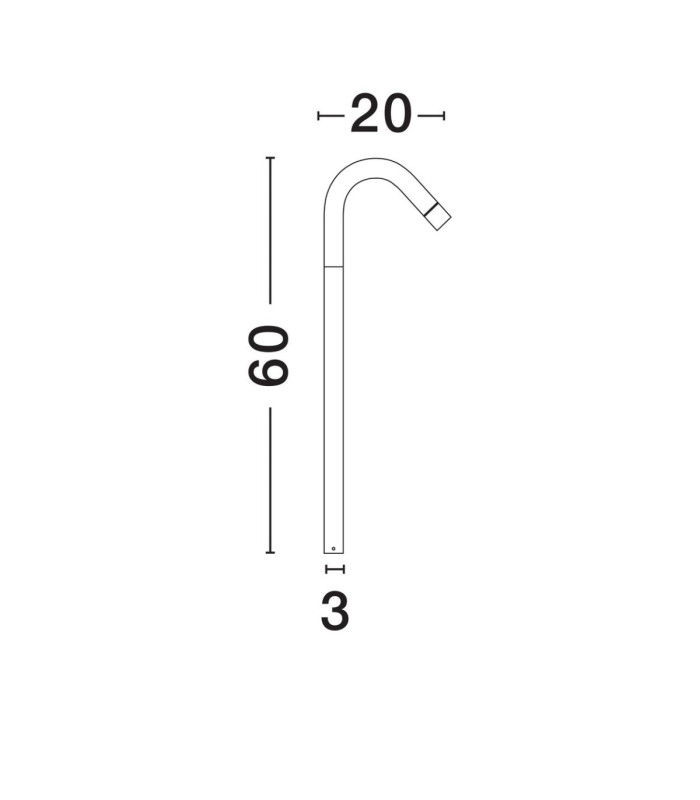 Gream 60cm Outdoor Bollard Dark Anthracite LED 5W 183lm 3000K IP65-8