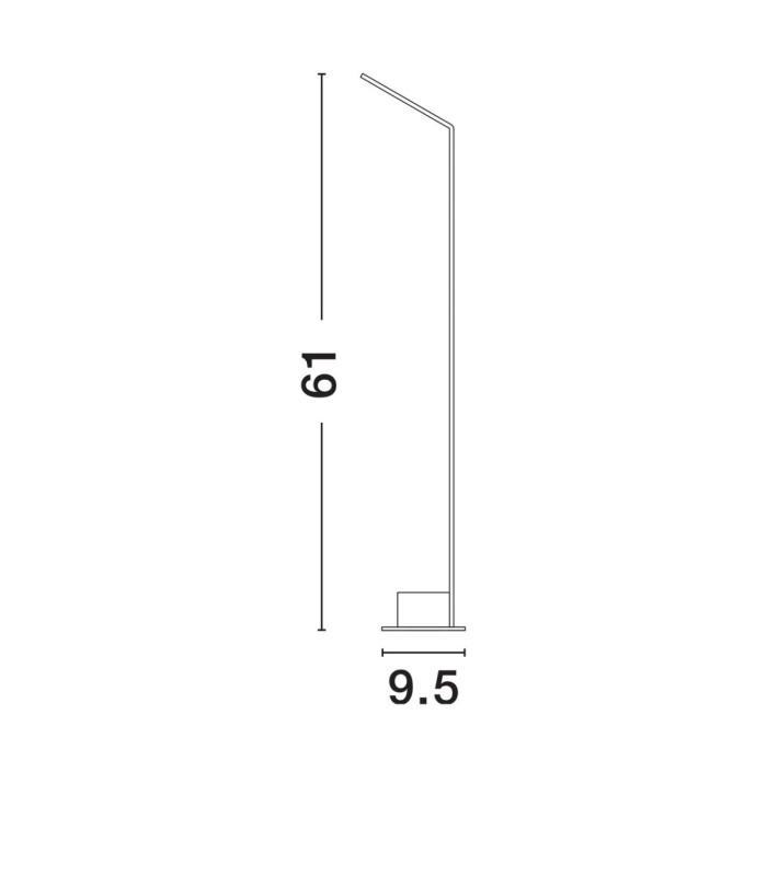 Vel 61cm Outdoor Bollard Sandy Black LED 7W 700lm 3000Κ IP65-8