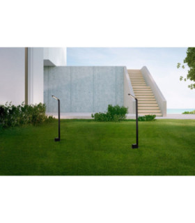 Vel 80cm Outdoor Bollard Sandy Black LED 7W 700lm 3000Κ IP65-2
